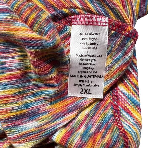 LulaRoe Dress Womens 2XL Stretchy‎ Polyester Blend Scoop Neck Loose Fit Colorful - Picture 5 of 11